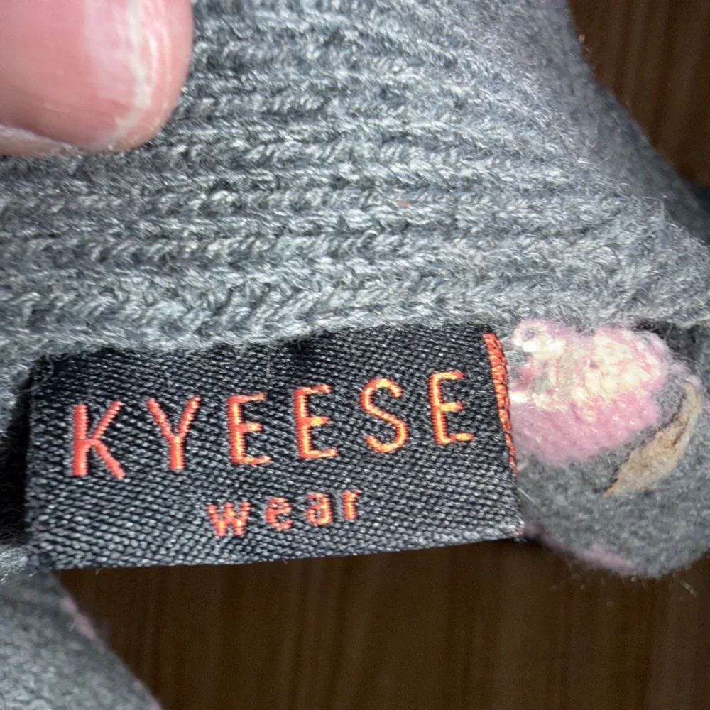 KYEESE Dog Sweater dress Grey/Pink Polka Dot w/ PomPom Size Small